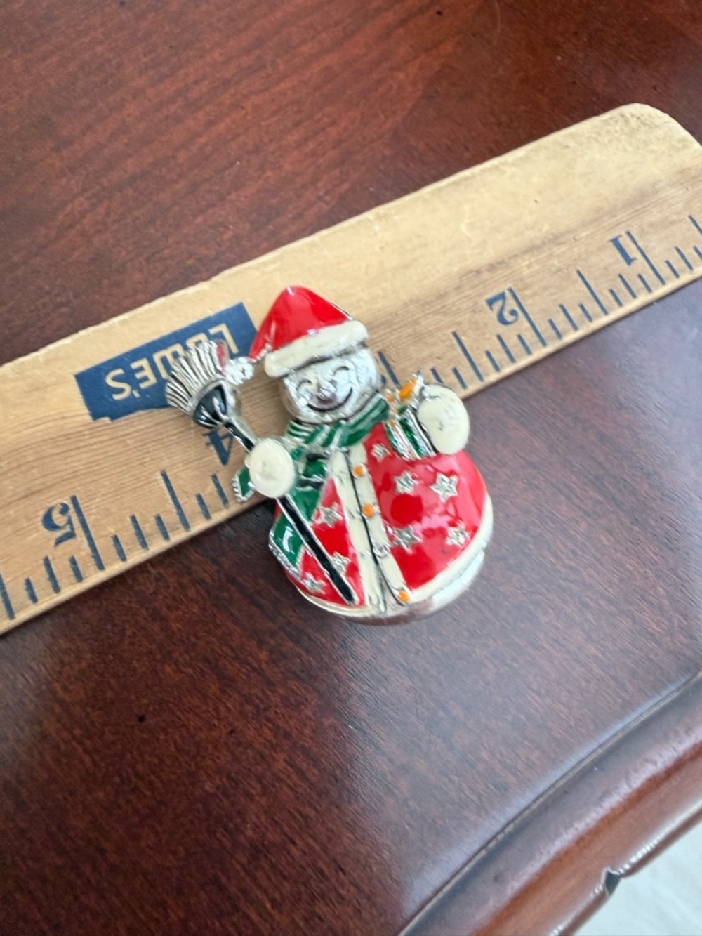 Vintage Snowman Brooch